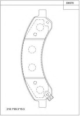ASIMCO KD6570 Brake Pad Set, disc brake